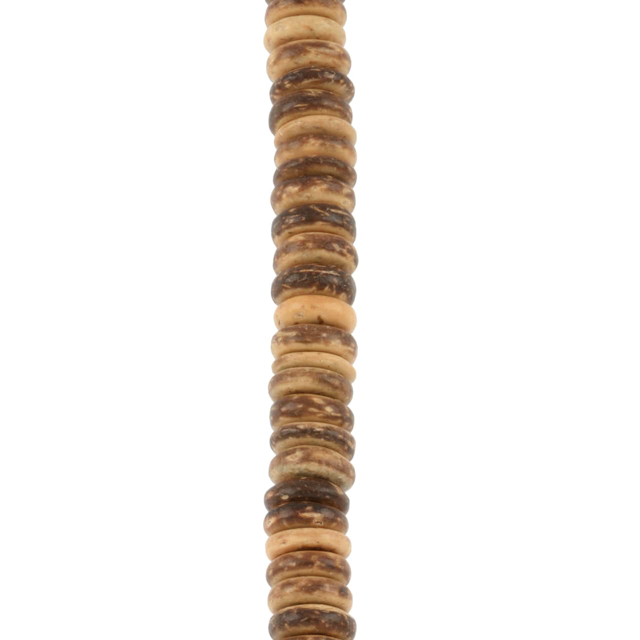 Perles heishi en bois de cocotier brun clair, 10 mm de Bead Landing